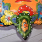 Large Talavera Flowers Celestial Sun Sphere-shaped Double face