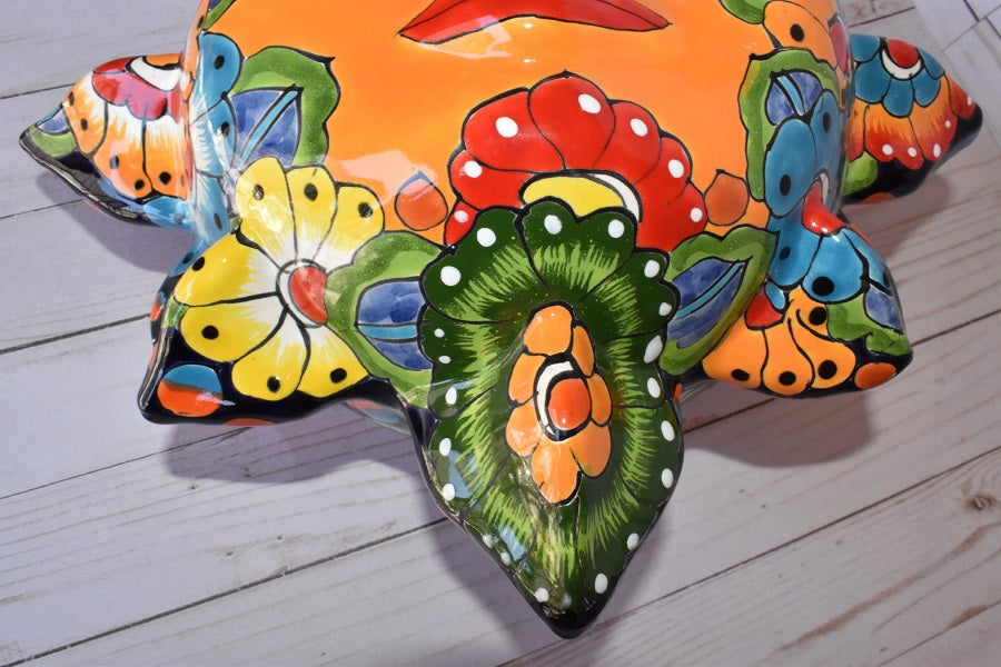 Large Talavera Flowers Celestial Sun Sphere-shaped Double face
