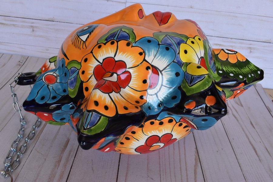 Large Talavera Flowers Celestial Sun Sphere-shaped Double face