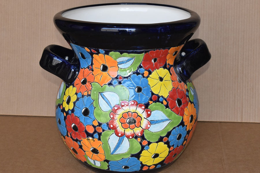 Talavera Moreliana Planters with Handles MD-11.5"H /LG-13"H