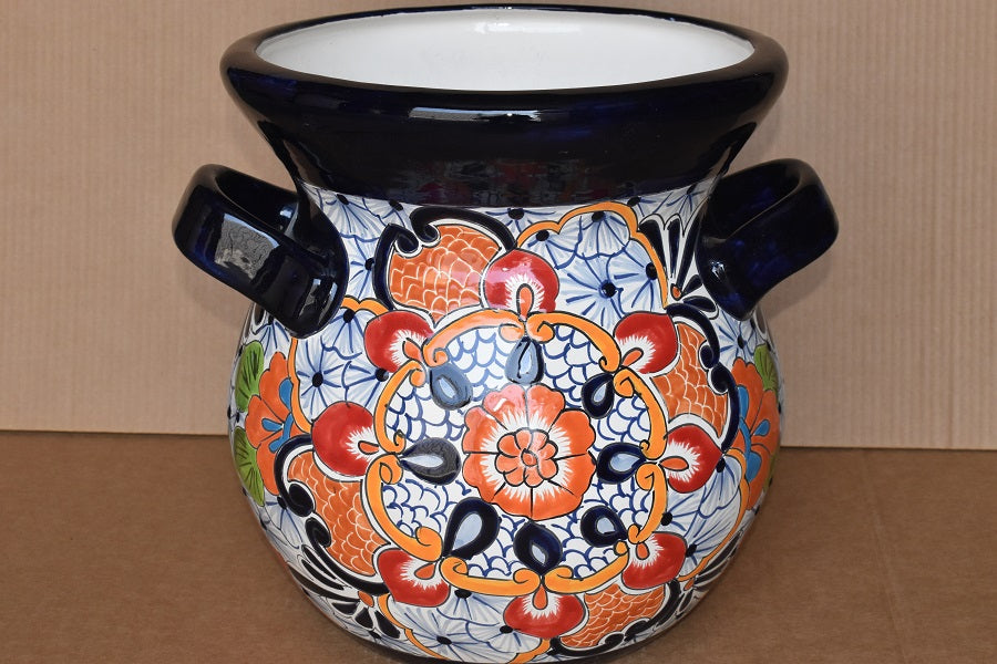 Talavera Moreliana Planters with Handles MD-11.5"H /LG-13"H