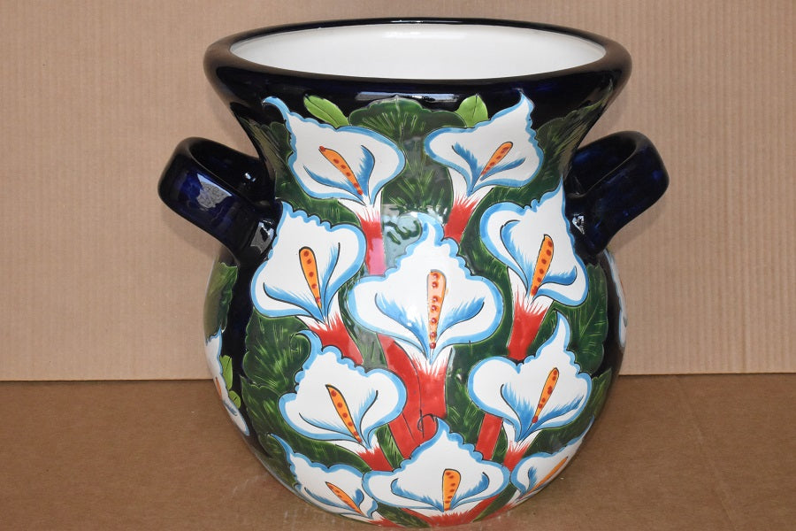 Talavera Moreliana Planters with Handles MD-11.5"H /LG-13"H