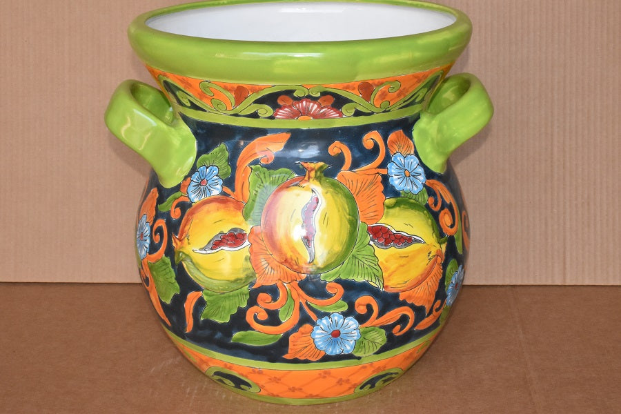 Talavera Moreliana Planters with Handles MD-11.5"H /LG-13"H