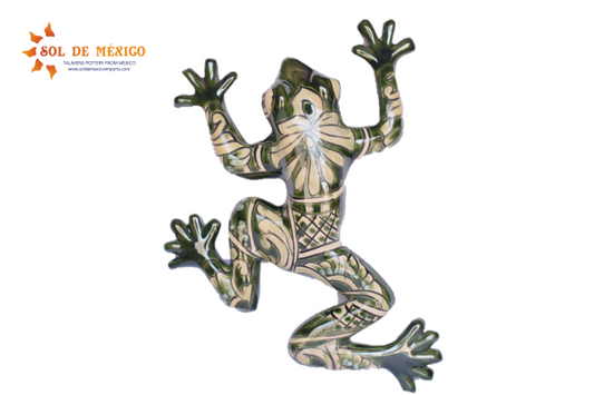 WALL FROG HAND-PAINTED CLASSIC TALAVERA GREEN STYLE