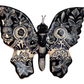Butterfly Handcrafted Talavera Blue Cobalt-Style Mexican Pottery