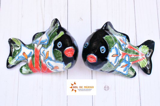 KOI-FISH Handmade Talavera Ceramic Calla-lilies Design