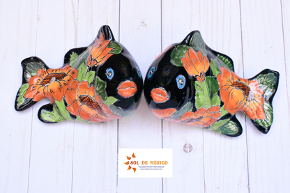 KOI-FISH Handmade Talavera Ceramic Sunflower Design