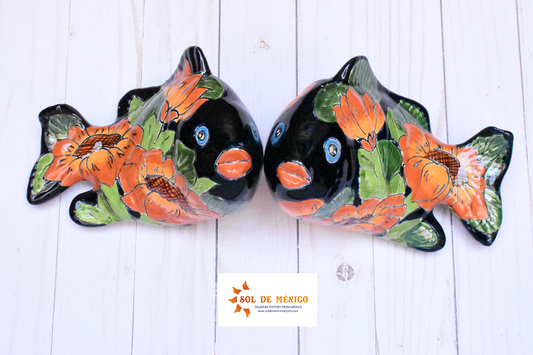 KOI-FISH Handmade Talavera Ceramic Sunflower Design
