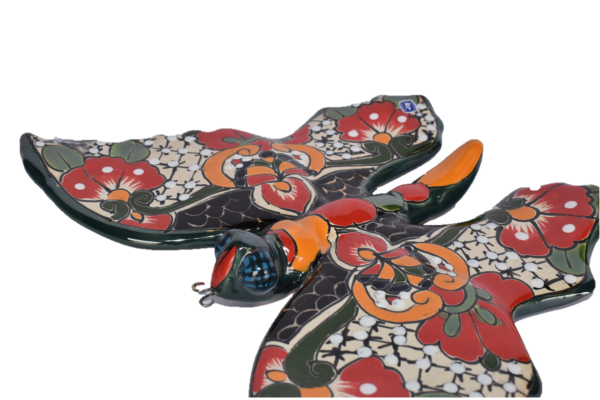 Butterfly Handcrafted Colorful Talavera Mayan- Style Mexican Pottery