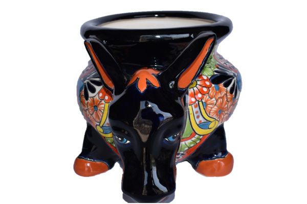 Planter Donkey in classic Puebla style