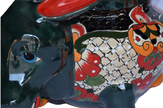 Planter Donkey in Historic Talavera Mayan style