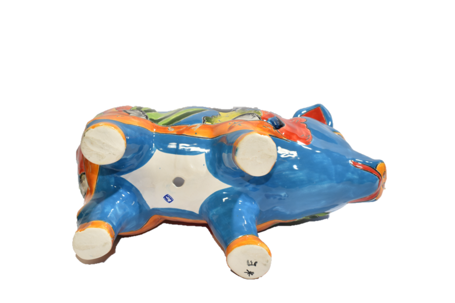 PIG PLANTER HANDCRAFTED IN FISH CARIBBEAN DESIGN