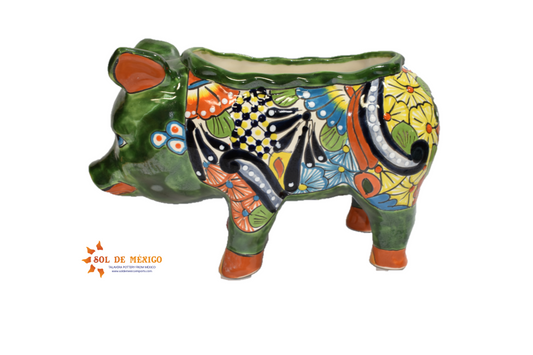 PIG PLANTER HANDCRAFTED IN PUEBLA DESIGN