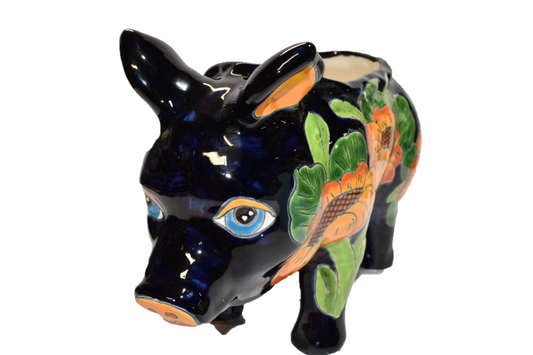 PIG PLANTER HANDCRAFTED IN SUNFLOWER DESIGN