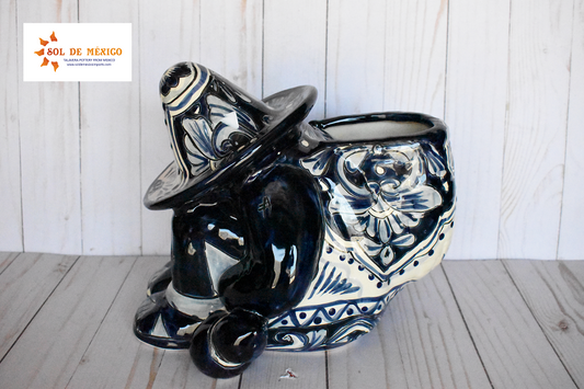 Man sleeping Rustic Blue&White Talavera