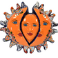 Hanging Rising Sun Mexican Talavera
