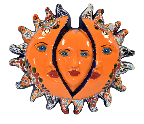 Hanging Rising Sun Mexican Talavera