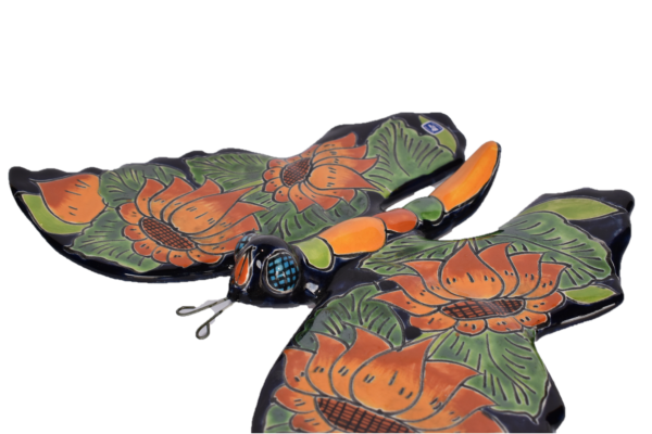 Butterfly Handcrafted Talavera Sunflower-style Mexican Pottery