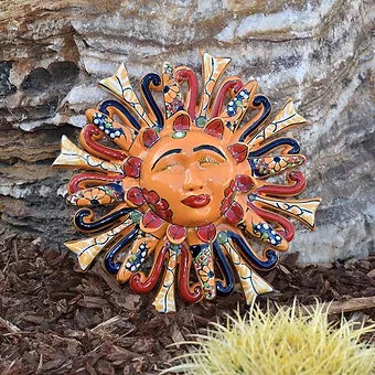 Talavera Sevilla Yellow Ceramic Wall Mermaid Sun