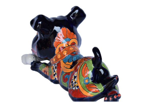 Handmade Classic Talavera colorful Bulldog Figurine