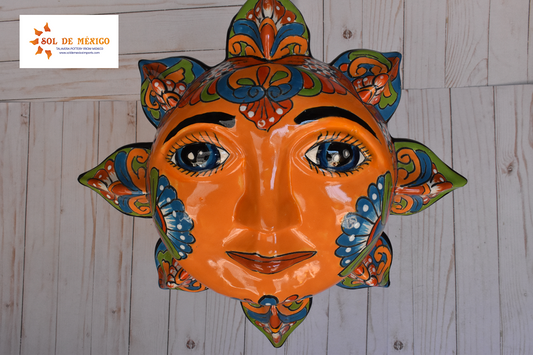 Large Talavera Celestial Sun Sphere-shaped Double face