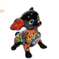 Sitting Flowers Design Chihuahua Puppy Handmade Mexican Pottery