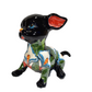 Sitting Calla-lilies Chihuahua Puppy Handmade Mexican Pottery