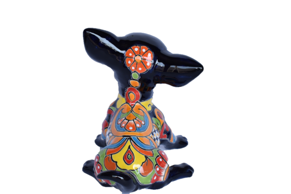 Sitting Talavera Chihuahua Puppy Handmade Mexican Pottery