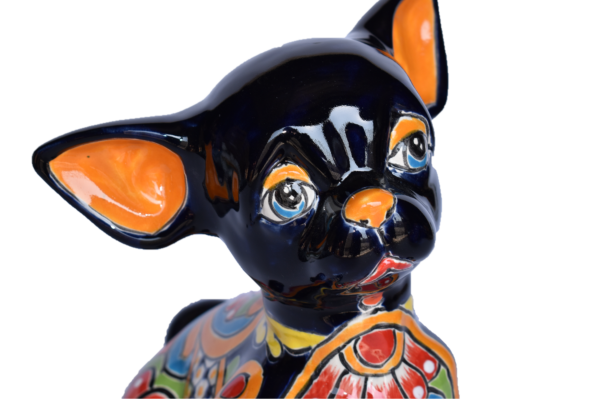 Sitting Talavera Chihuahua Puppy Handmade Mexican Pottery