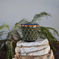 Ceramic flowerpot, Classic Peacock Green Design