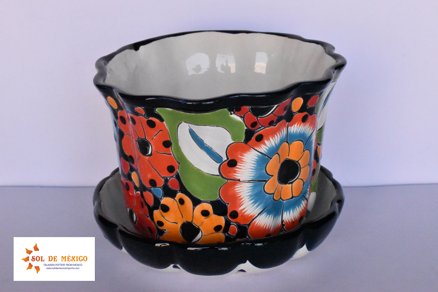 TALVERA POTS WITH SAUCER PLATE