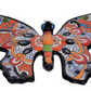 Butterfly Handcrafted Colorful Puebla White- style Mexican Pottery
